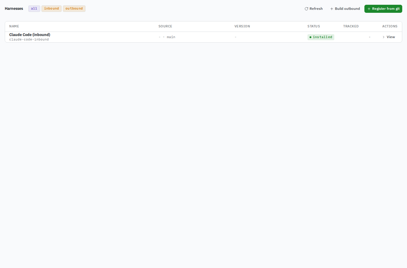 harness (live component)