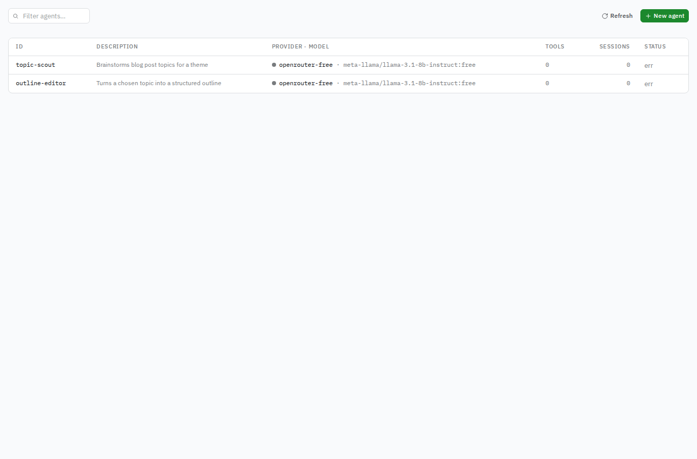 quickstart-agents (live component)